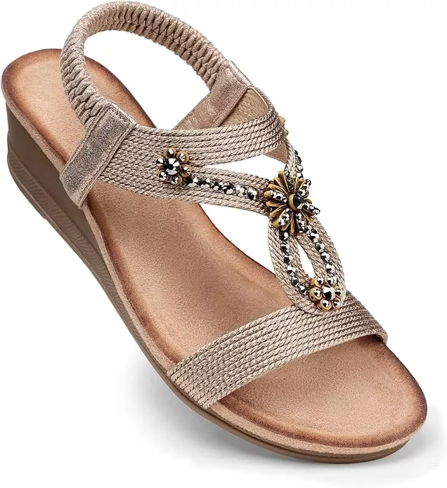 low heel wedges for beach wedding guest shoes