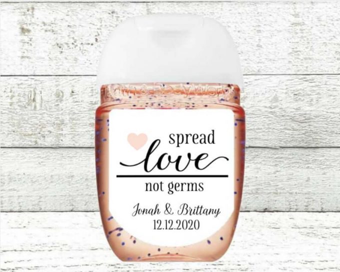 hand sanitizer favors for weddings