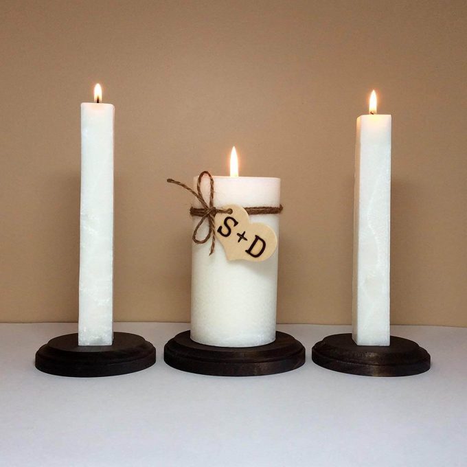 rustic unity candle sets for weddings