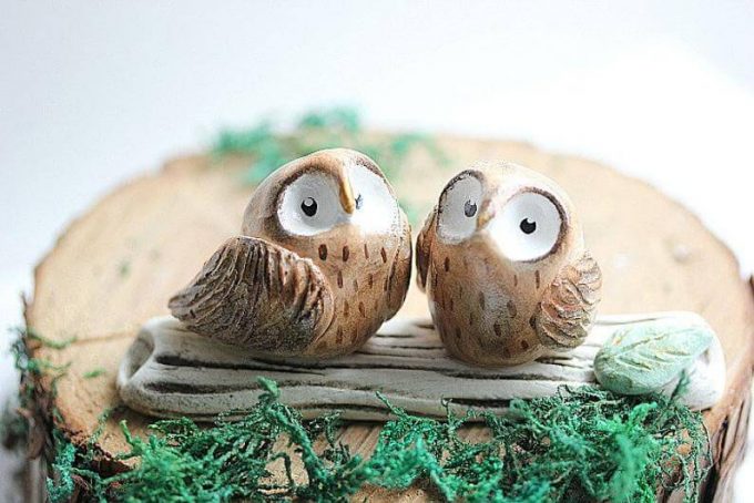 owl cake topper for wedding