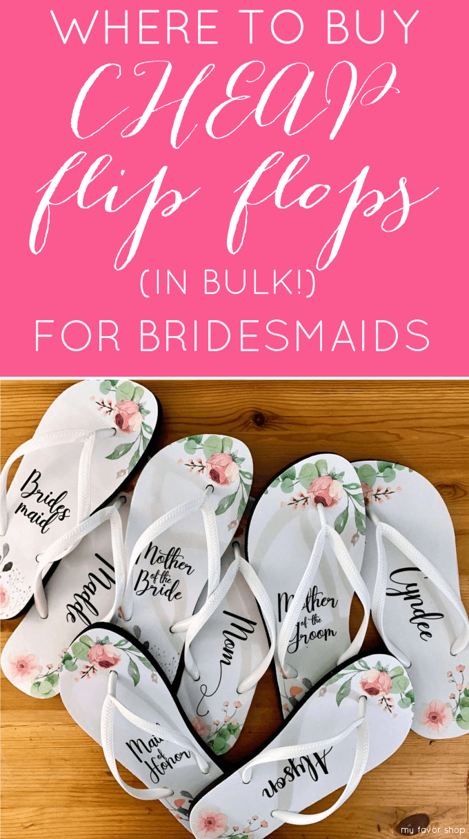 bridesmaid flip flops for weddings