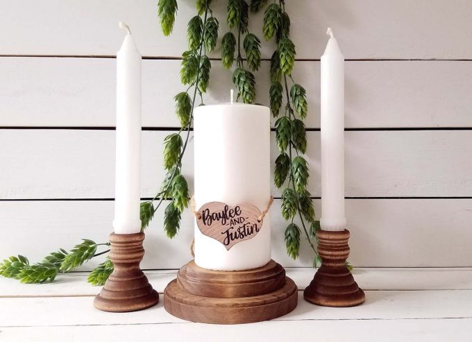 rustic unity candle sets for weddings