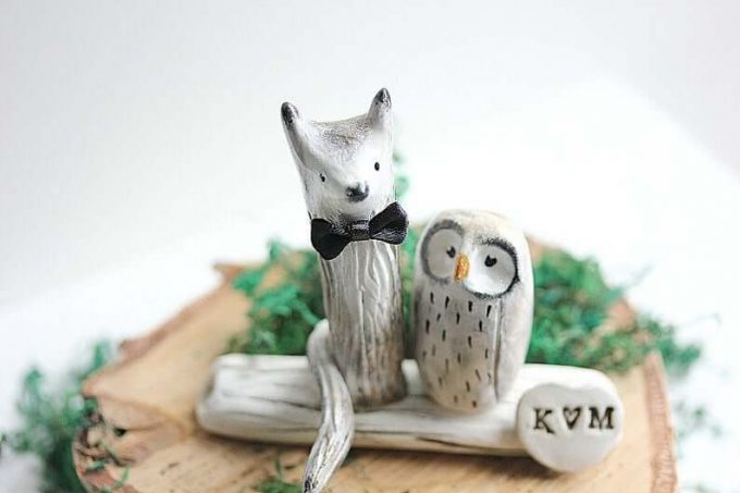 owl cake topper for wedding