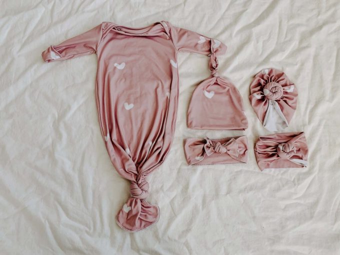 knotted baby gown