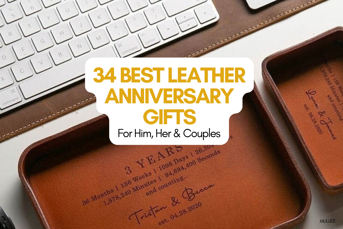 Best leather anniversary gifts for him and her for a third wedding anniversary