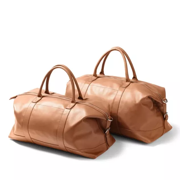 his and hers leather duffle bags