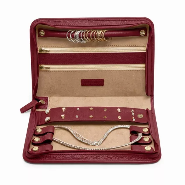 leather jewelry organizer case