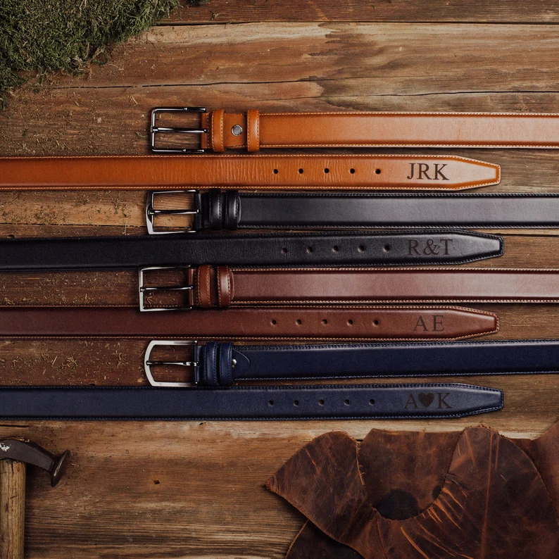 personalized leather belt
