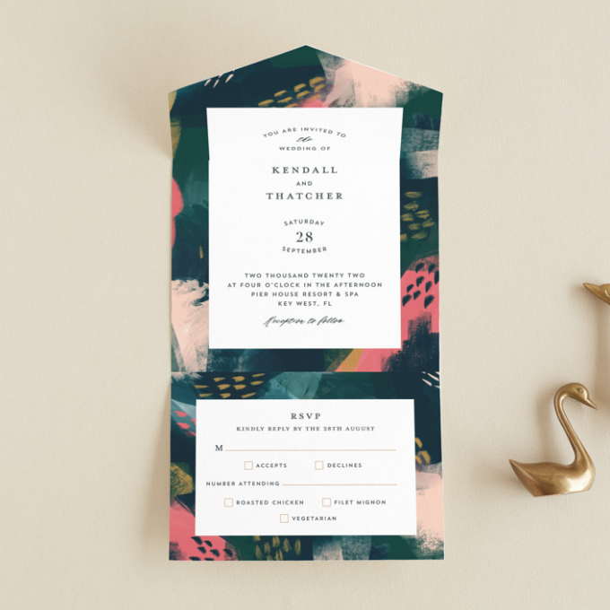 all in one wedding invitations