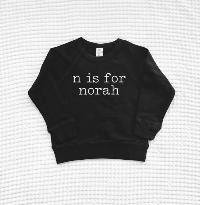 baby name sweatshirts