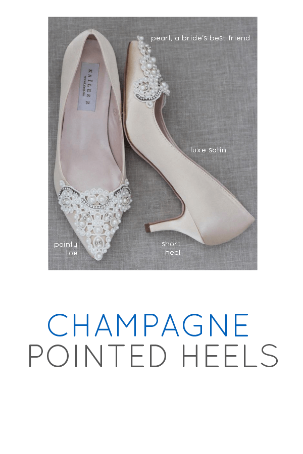 champagne colored wedding shoes