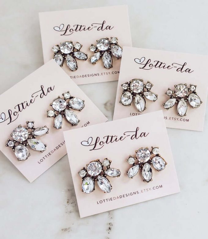vintage style bridesmaid earrings