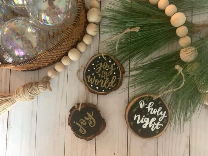 where to buy wood slice ornaments