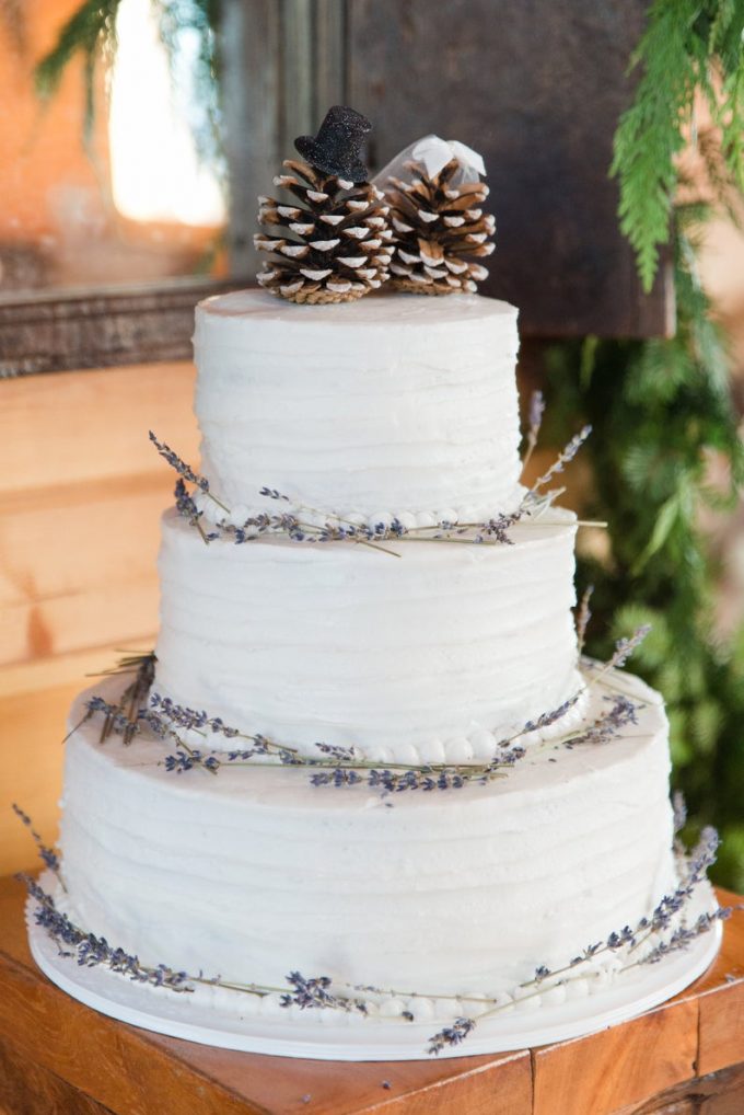 pinecone wedding cake topper