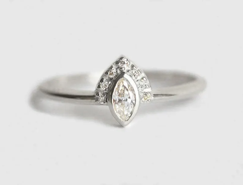 marquise shaped diamond engagement ring under $1000