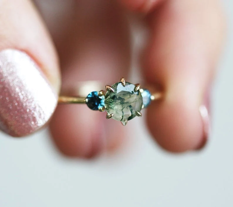 three-stone engagement ring