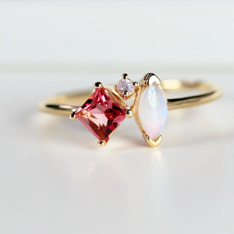 cluster engagement ring under 1000