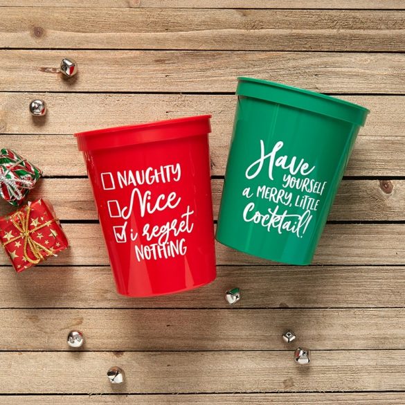 These Custom Christmas Party Cups Make Spirits Bright Emmaline Bride