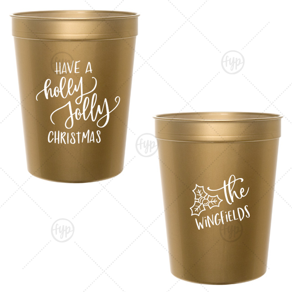 custom christmas party cups