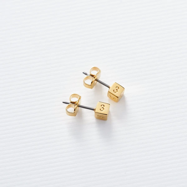 block letter jewelry stud earrings in blocks