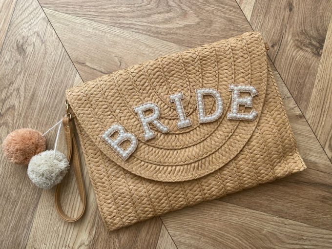 bride straw purse