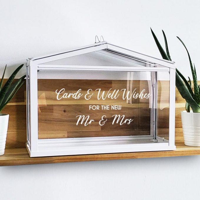 glass wedding card box