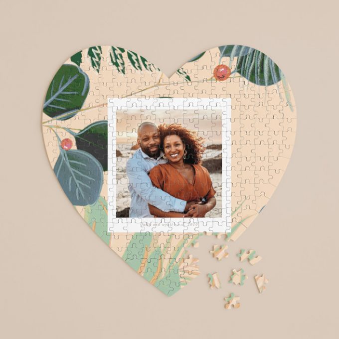 heart shaped puzzle guest book