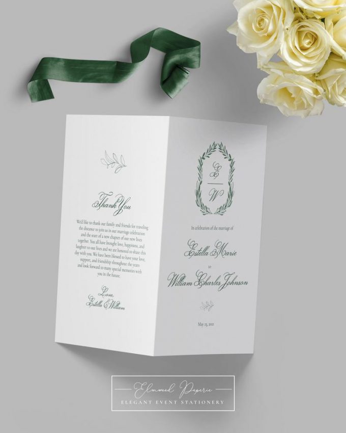 how many wedding programs to order