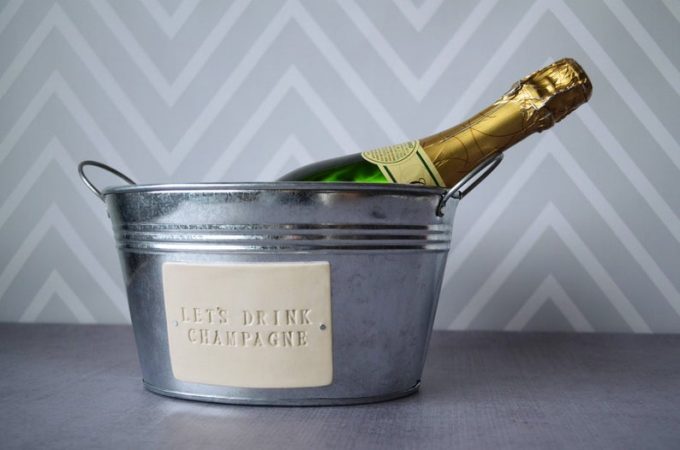 personalized metal drink tub