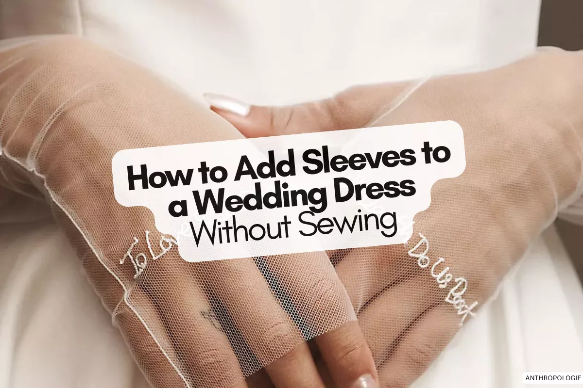 how to add sleeves to a wedding dress without sewing