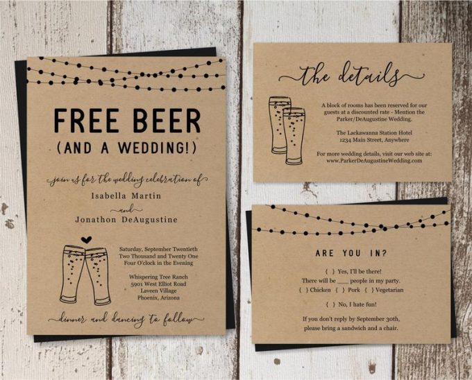 beer themed wedding