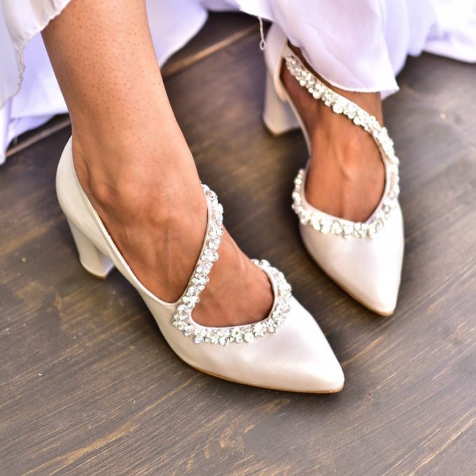 best wedding block heels