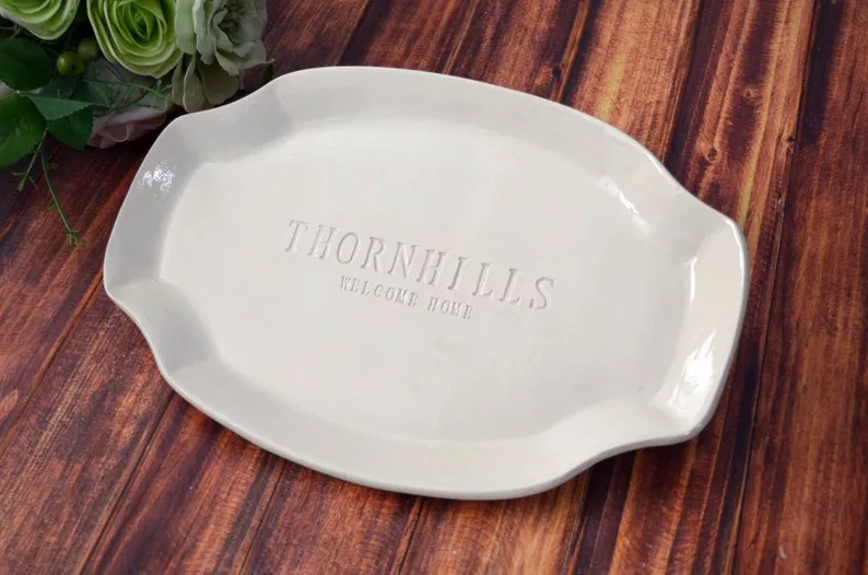 personalized serving platter for wedding - gift for couples who don't have a wedding registry