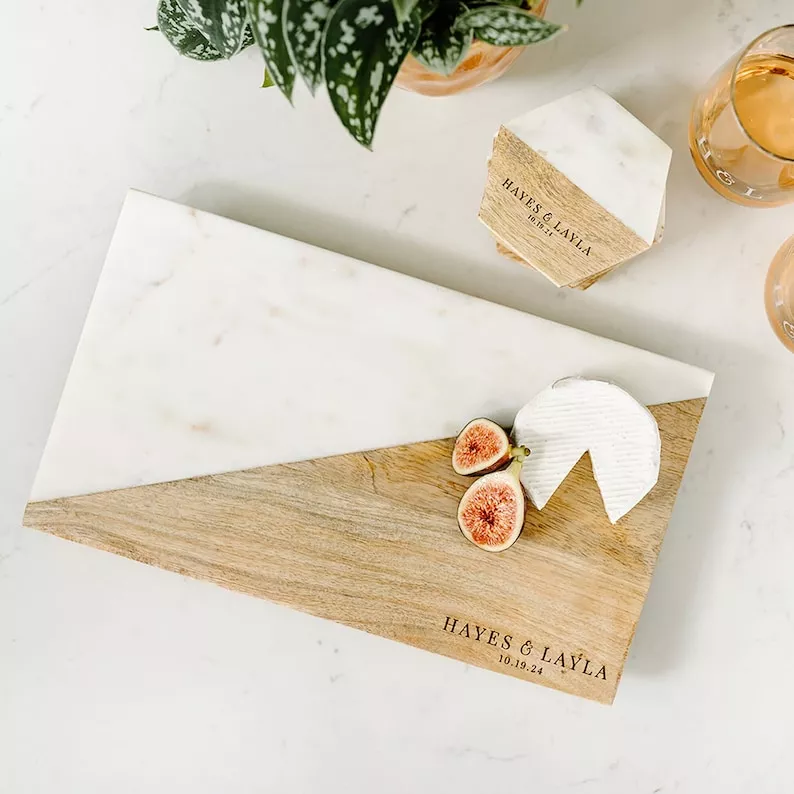 personalized charcuterie wedding gift set