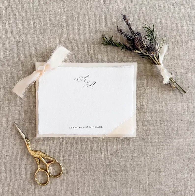personalized stationery wedding gift idea