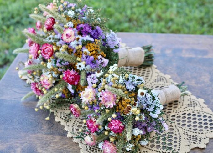 dried flower bouquets wedding