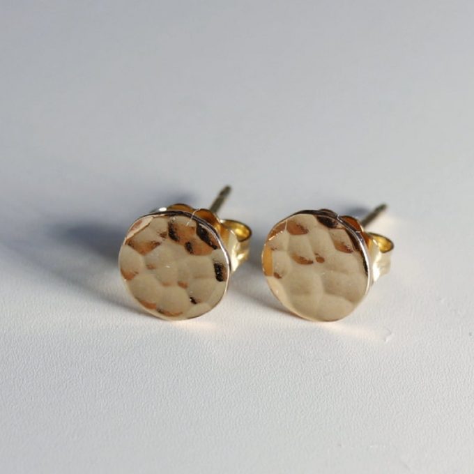 gold disc earrings