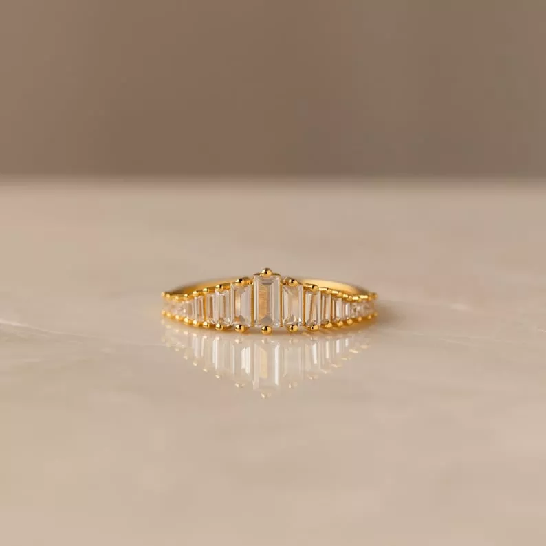 Art deco bridesmaid jewelry gift ring