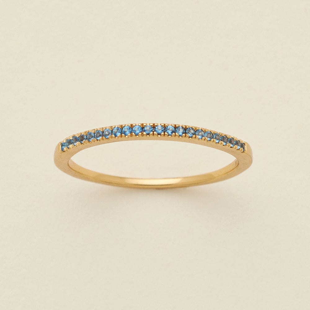 Blue stacking ring dainty style for bridesmaid jewelry gifts