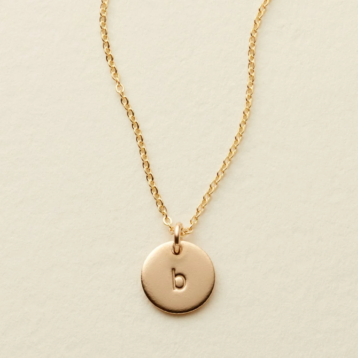 Initial disc necklace personalized for bridesmaid jewelry gifts