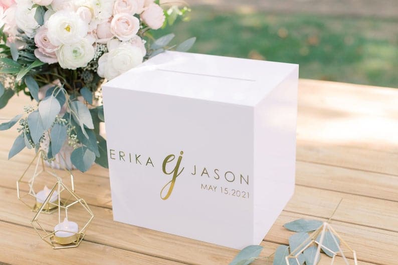 These Wedding Card Boxes with Lock and Key Keep Your Cards Safe