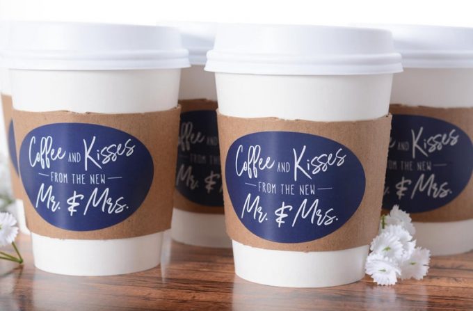 wedding coffee cups disposable