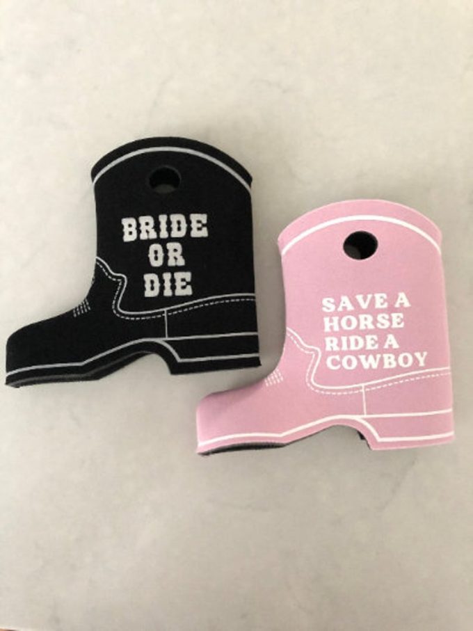 cowgirl boot can cooler