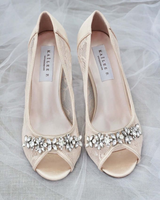 nude wedding heels
