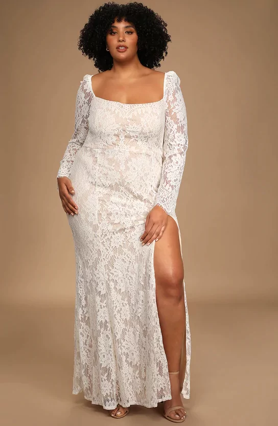 reception dress for bride plus size