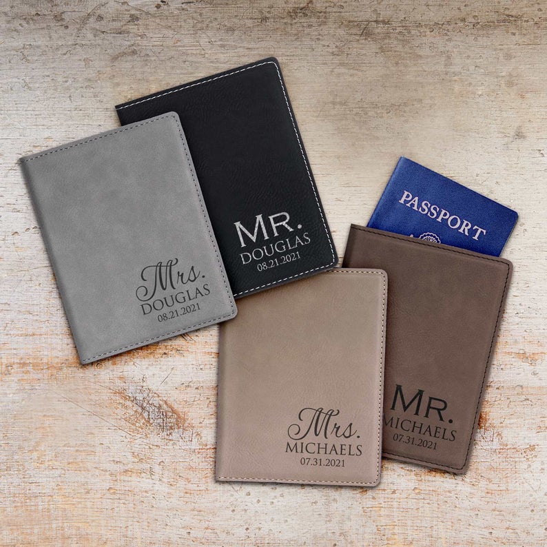 7 Best Mr. and Mrs. Passport Holders for Wedding Gifts | Emmaline Bride