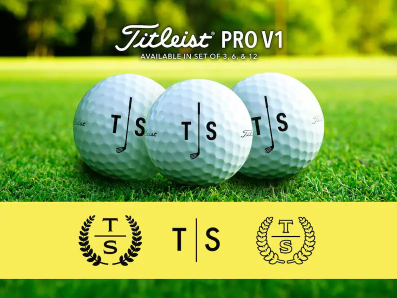 personalized golf balls for groomsmen with custom initials