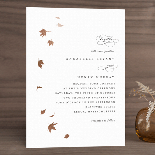 fall wedding invitation ideas