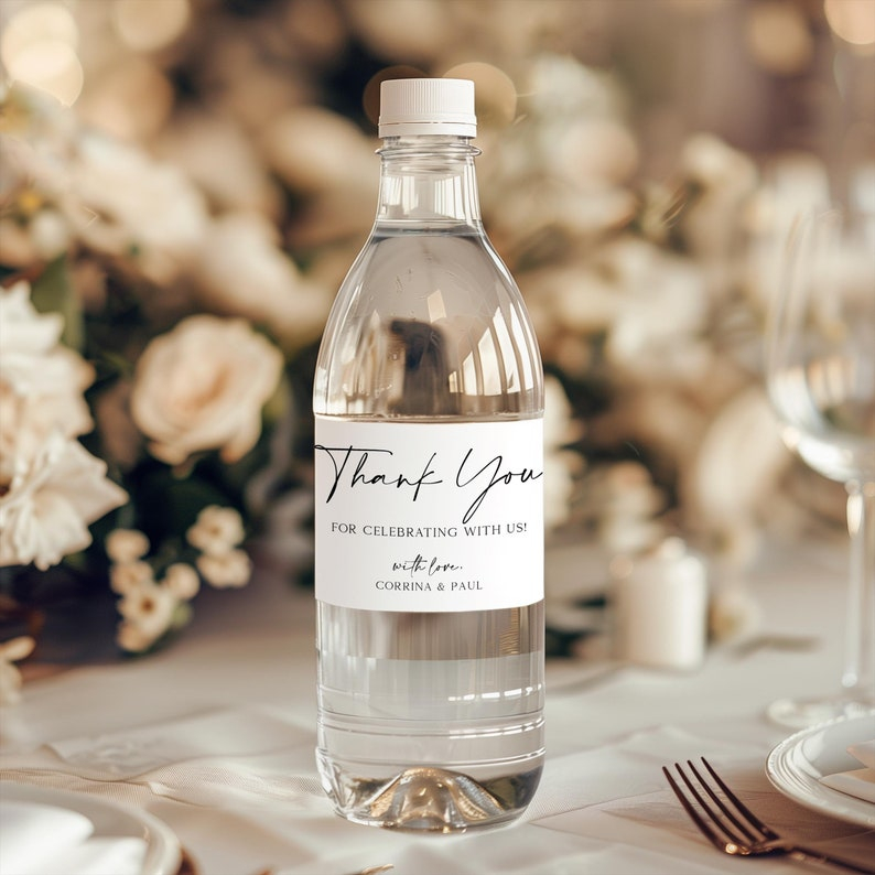 custom water bottle labels for welcome bag waters