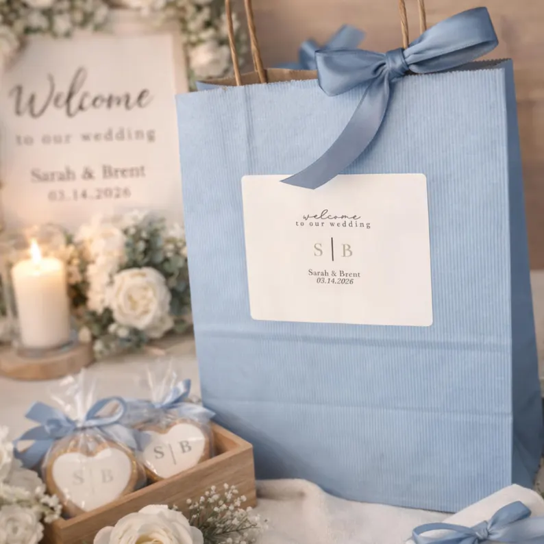 wedding welcome bags personalized for hotel guests